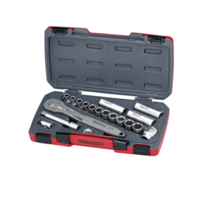 Teng Tools 18 piece 1/2" drive stainless steel socket set ΚΑΣΕΤΙΝΑ ΚΑΡΥΔΑΚΙΑ 1/2" ΙΝΟΧ 18 ΤΕΜΑΧΙΩΝ